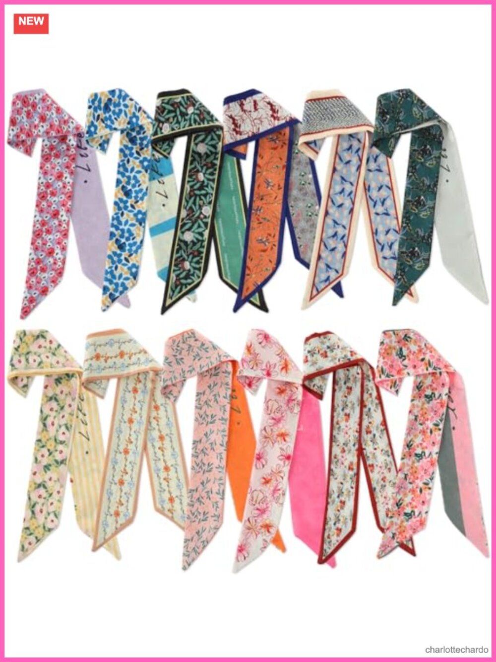Satin Polyester Purse Scarf Set 12pc Handbag Headband Neck Wrap